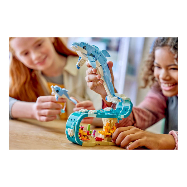 LEGO коцки, Creator 3-in-1, Sea Animals: Beautiful Dolphins 
