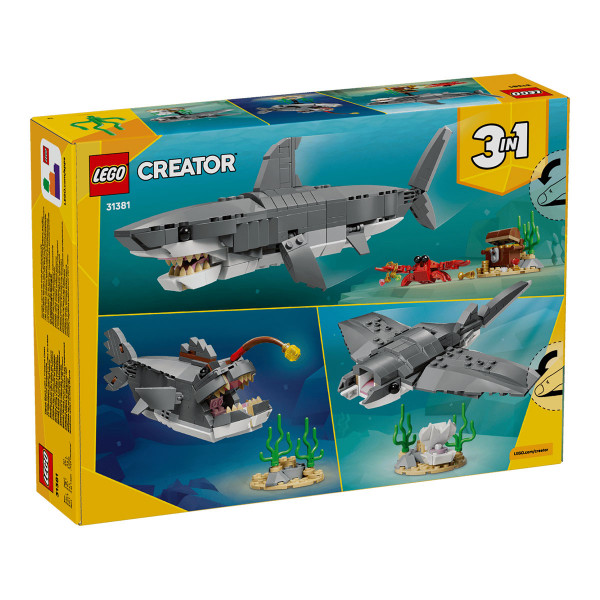 LEGO коцки, Creator 3-in-1, Fierce Shark with a Treasure Chest 