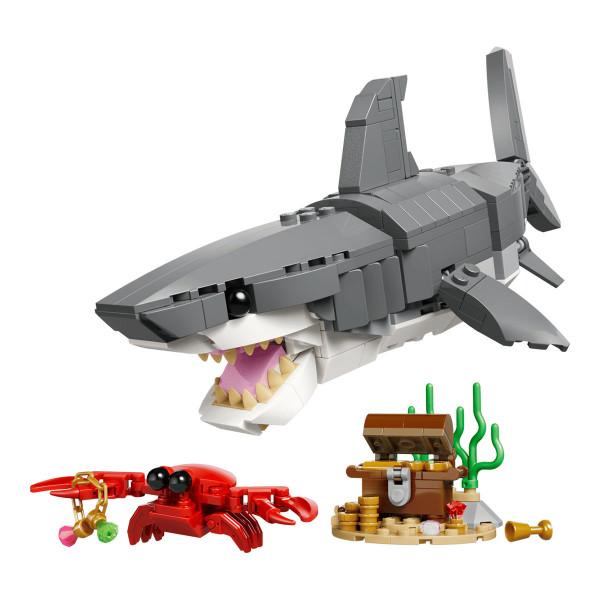 LEGO коцки, Creator 3-in-1, Fierce Shark with a Treasure Chest 