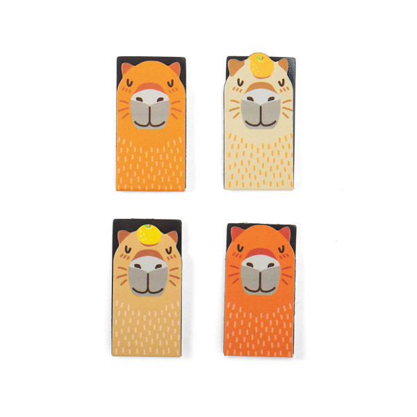 Сет од 4 магнетни обележувачи за книги Capybara 