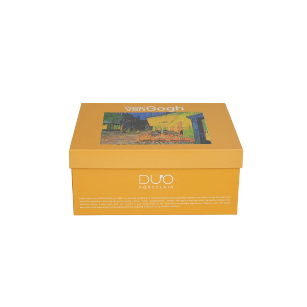 Сет од 2 шолји со тацни Van Gogh - Café Terrace at Night, 110 ml 