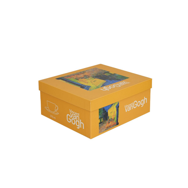 Сет од 2 шолји со тацни Van Gogh - Café Terrace at Night, 110 ml 