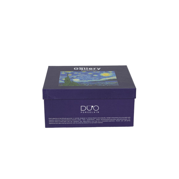 Сет од 2 шолји со тацни Van Gogh - Starry Night, 110 ml 