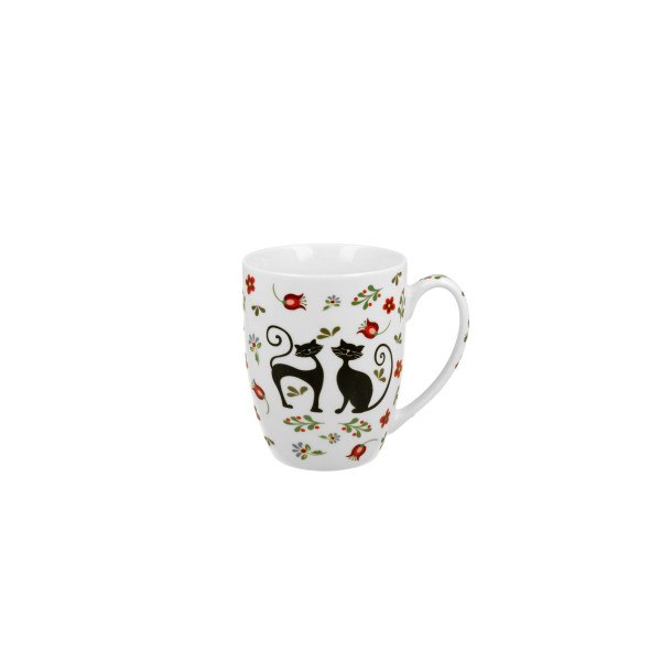 Шолја во украсна хартиена торбичка Ethno Cats, 350 ml 