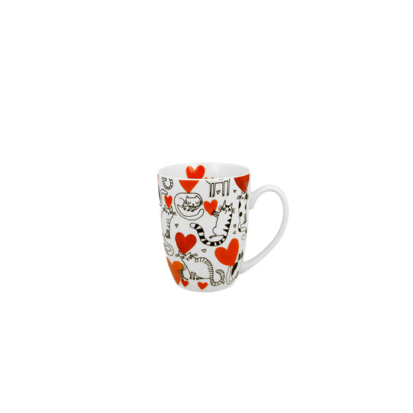Шолја во украсна хартиена торбичка Cats World: Hearts, 350 ml 