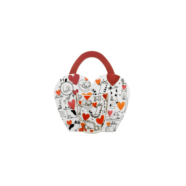 Шолја во украсна хартиена торбичка Cats World: Hearts, 350 ml 