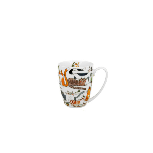 Шолја во украсна хартиена торбичка Cats World: Lazy Cats, 350 ml 