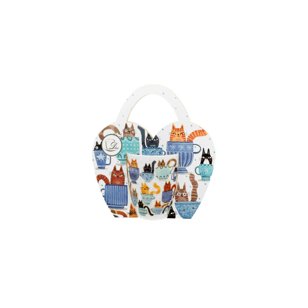 Шолја во украсна хартиена торбичка Cats World: Teacup Cats, 350 ml 