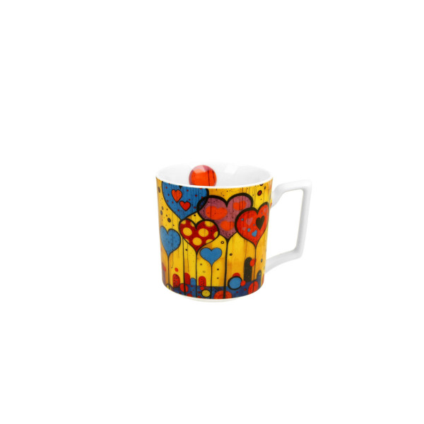 Шолја Modern Art Collection: Hearts, 450 ml 