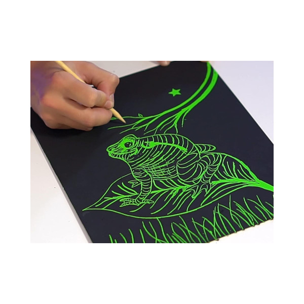 Креативен сет за цртање со гребење, Marvin's Magic Art: Super Bright Scratch Art 