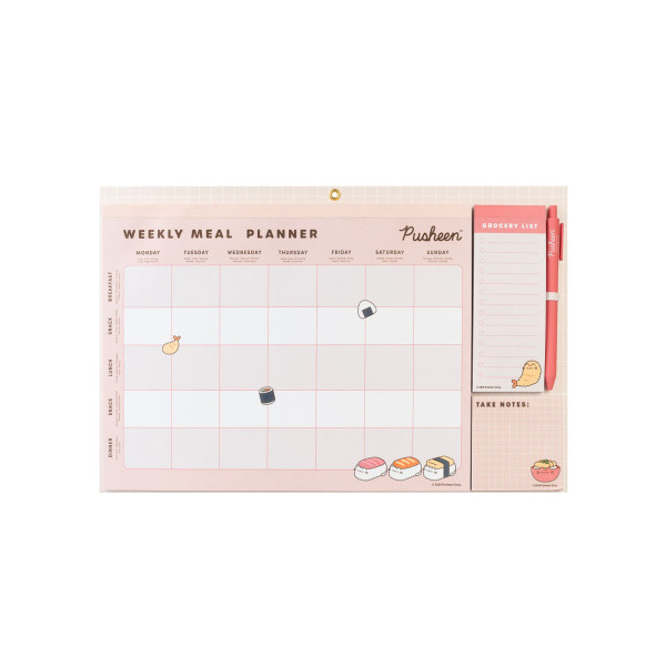 Магнетен неделен планер за оброци 'Pusheen Sushi Roll' 