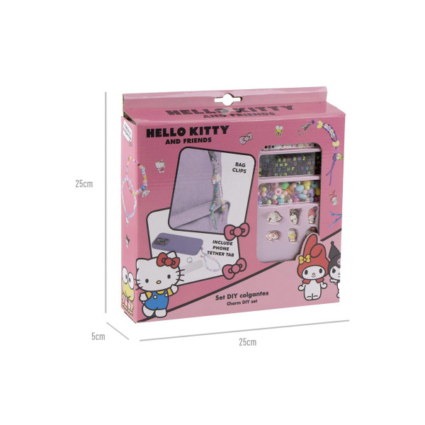 Сет за изработка на приврзоци, Hello Kitty & Friends - DIY Bag Clips 