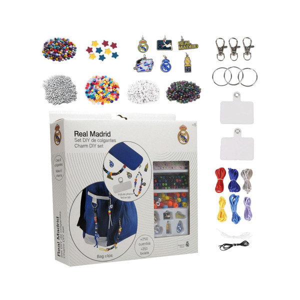 Сет за изработка на приврзоци, FC Real Madrid - DIY Bag Clips 