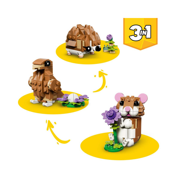 LEGO коцки, Creator 3-in-1, Cute Hamster with a Flower 