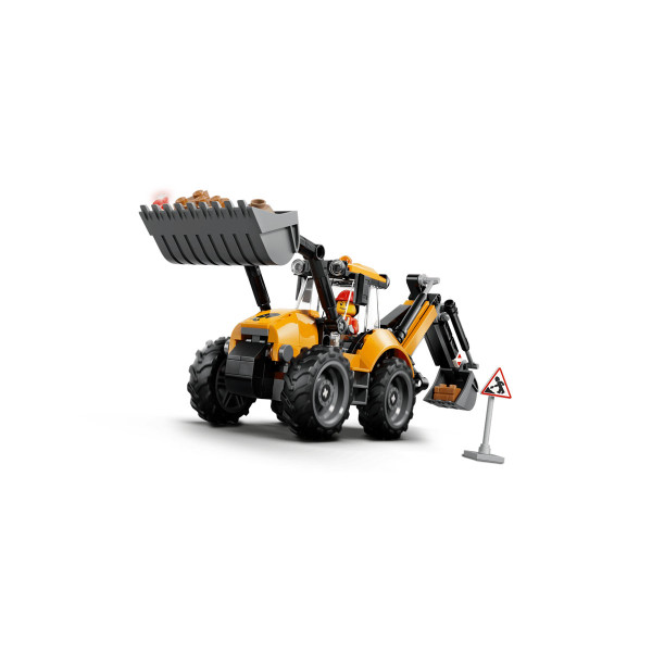 LEGO коцки, City, Yellow Backhoe Loader 