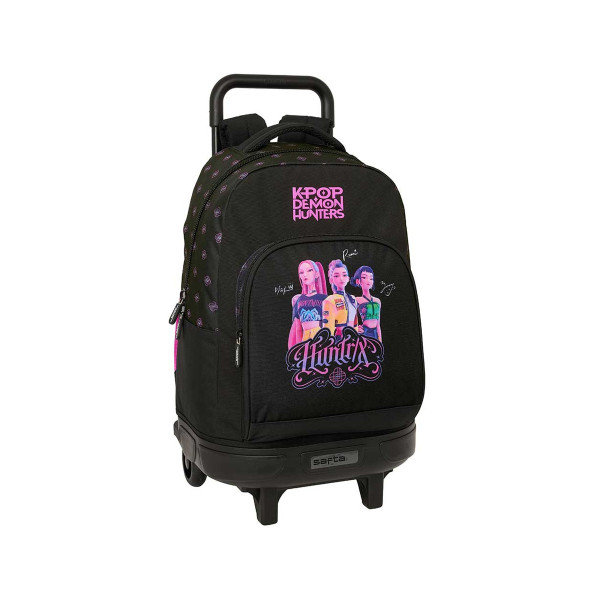Ранец со монтажни тркалца, KPop Demon Hunters Black, 45 cm 