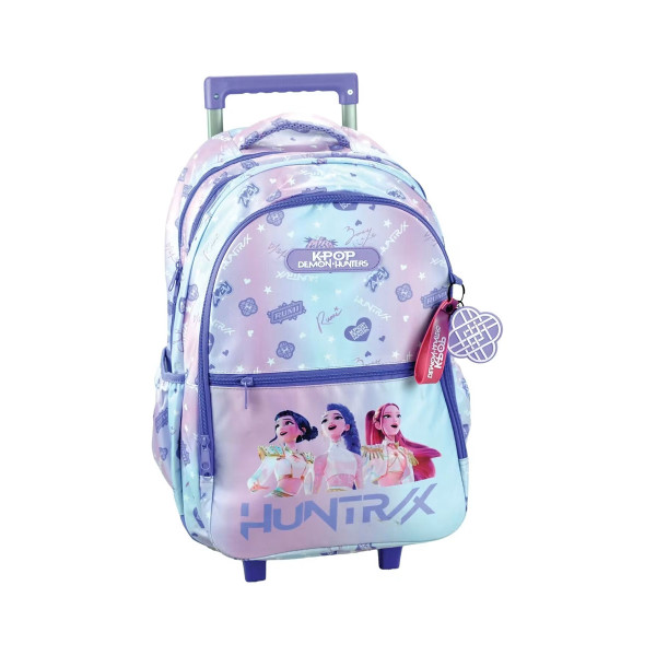 Ранец со тркалца, K Pop Demon Hunters - Huntrix Lilac, 46 cm 