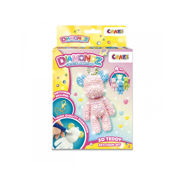 Сет за изработка на приврзок, Diamondz Crystal Painting - 3D Teddy 