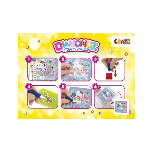 Сет за изработка на слики, Diamondz  Crystal Painting- Hello Kitty 