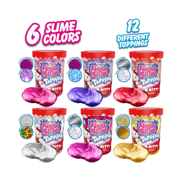 Слајм во чашка, Magic Slime Topping - Hello Kitty, 6 бои 