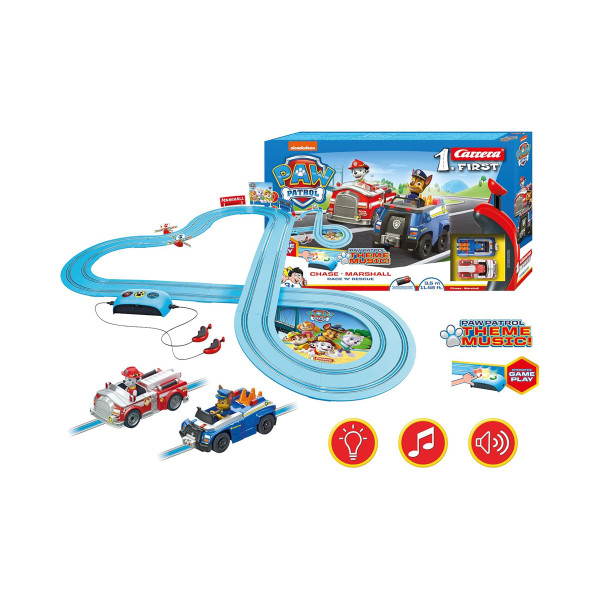 Сет за игра со колички, Paw Patrol - Chase & Marshall Race'n'Rescue 