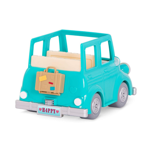 Фигура, Lil Woodzeez - Blue Car with Suitcase 