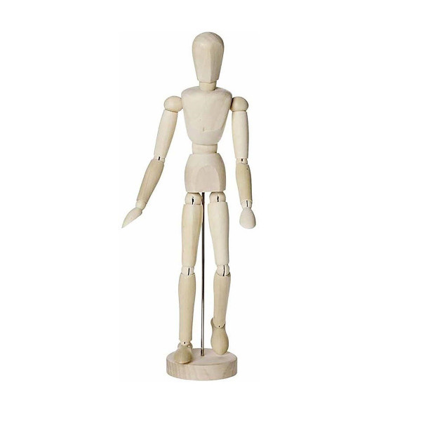 Дрвен човек-модел за цртање, Mannequin, 30 цм