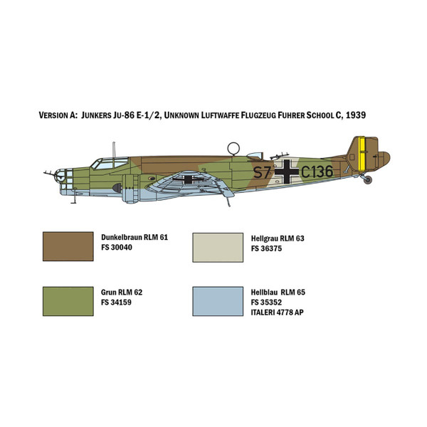 Макета, Aircraft, JU 86 E1/E2, 1:72