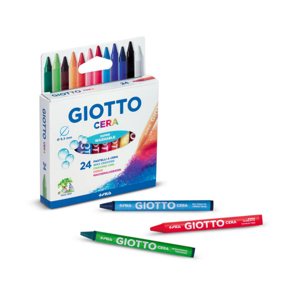 Восочни боички, Giotto, Cera, 12 бои, Ø8.5 мм 