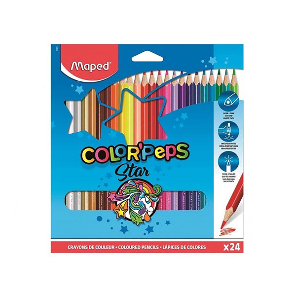 Дрвени боици, Maped, Color'Peps, 1/24 