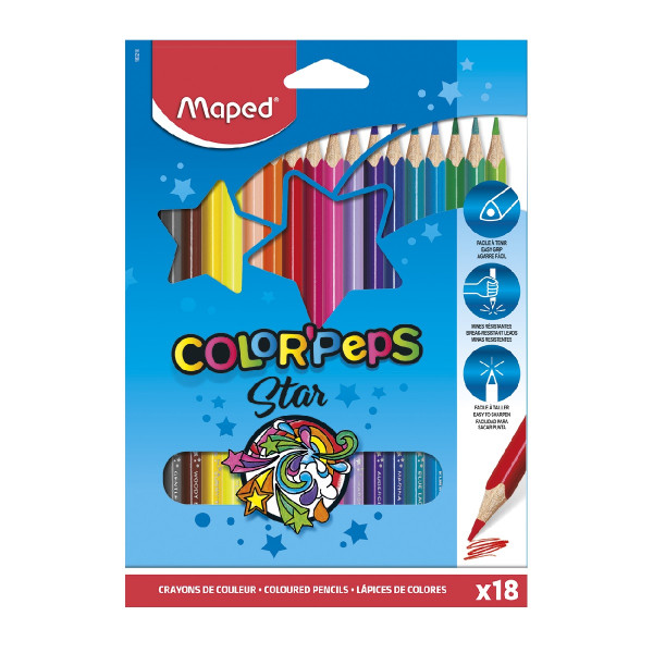 Дрвени боици, Maped, Color'Peps, 1/18 