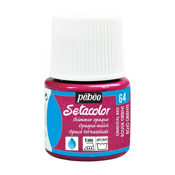 Боја за текстил, Pebeo, Setacolor Shimmer, 45мл, oriental red 