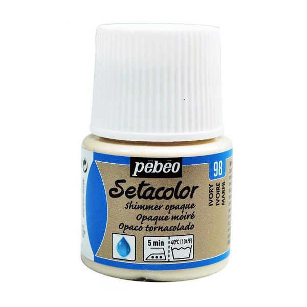 Боја за текстил, Pebeo, Setacolor Shimmer, 45мл, ivory 