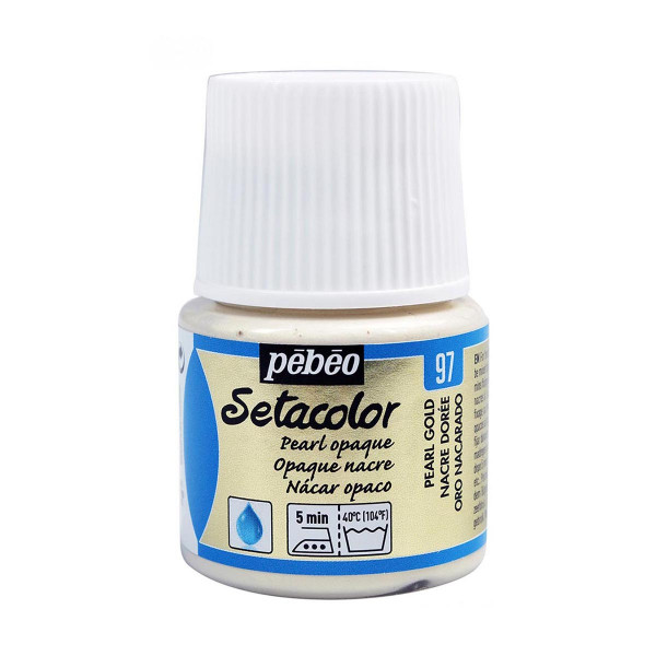 Боја за текстил, Pebeo, Setacolor Pearl, 45мл, pearl gold 