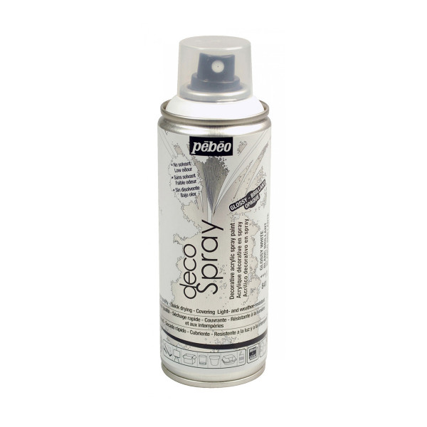 Акрилен спреј, Pebeo, Decospray, 200мл, glossy white 