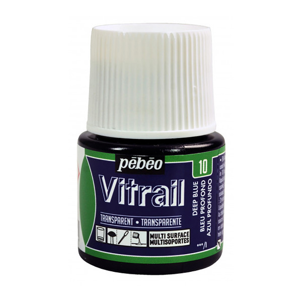 Боја за стакло, Pebeo, Vitrail Transparent, 45 мл, deep blue 