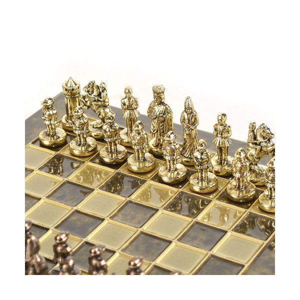 Сет за шах, Byzantine Empire Chess Set, екстра мал, кафеав 