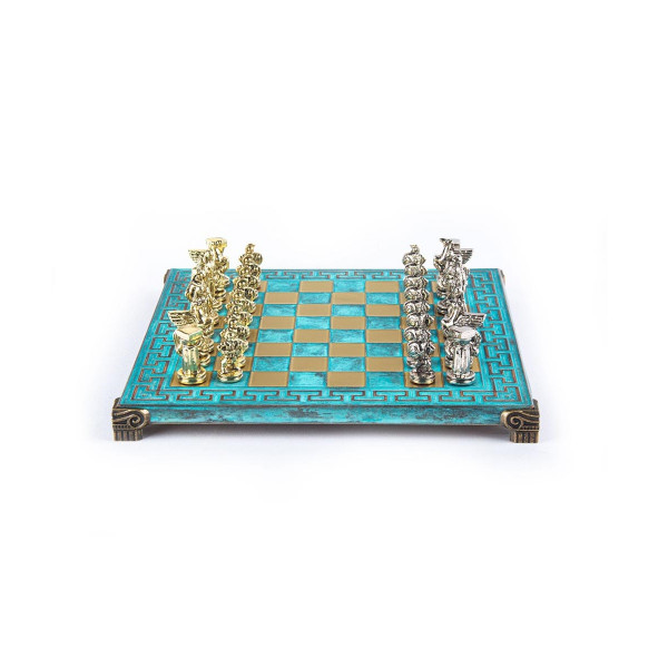 Сет за шах, Spartan Warrior Chess Set, мал, тиркизен