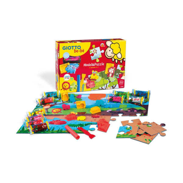 Сет за изработка, Giotto be-bè, Model & Puzzle, 2 in 1, 53 парчиња 