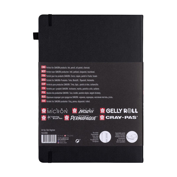 Скицник, Sakura, Sketch Book, 140g црнa хартија
