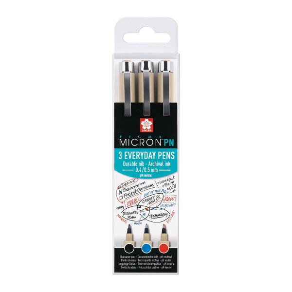 Сет фајнлајнери, Sakura, Pigma Micron PN, Office set, 3 бои 
