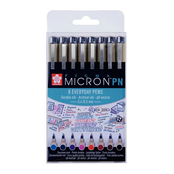 Сет фајнлајнери, Sakura, Pigma Micron PN set, 8 бои