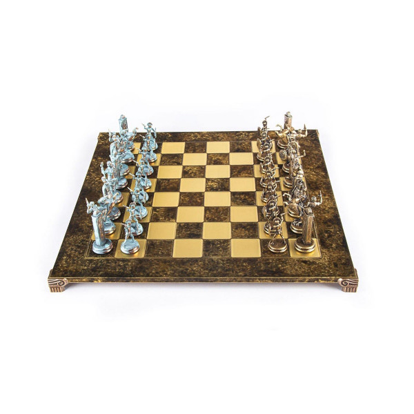 Сет за шах, Greek Mythology Chess Set, екстра голем, кафеав 