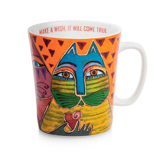 Шолја, Laurel Burch - Fantastic Felines, портокалова 