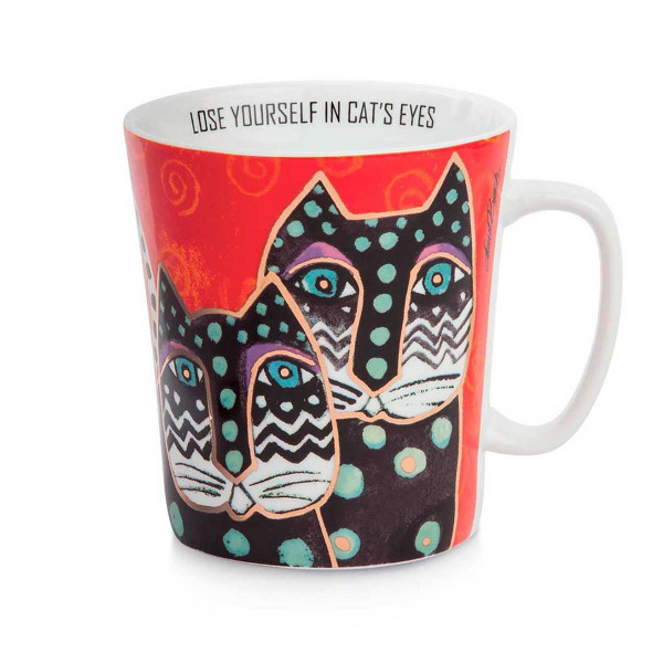 Шолја, Laurel Burch - Fantastic Felines, црвена 