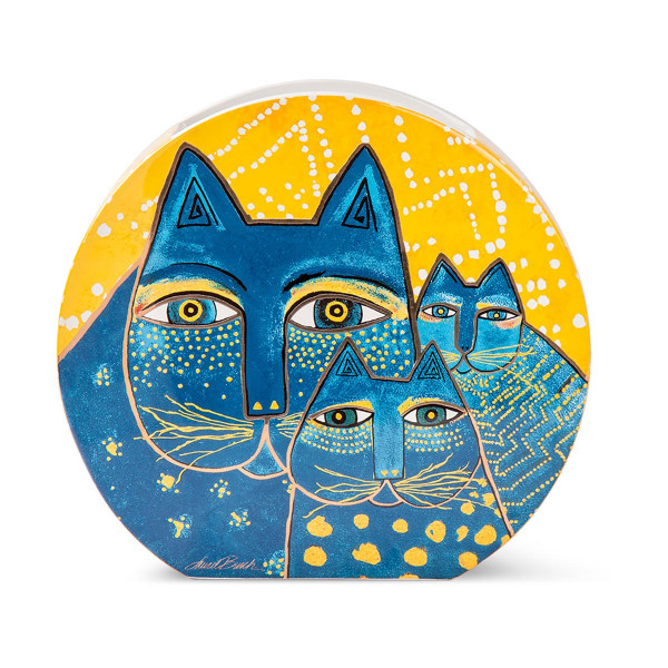 Вазна, Laurel Burch - Fantastic Felines, жолта, 27 x 25 цм 