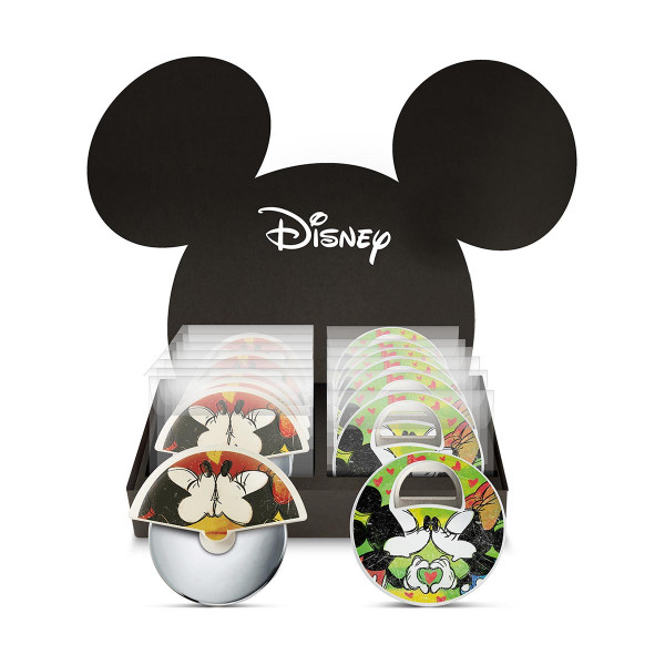 Сет - 6 отворачи за шишиња и 6 ножеви за пица, Disney - Mickey Mouse Love 