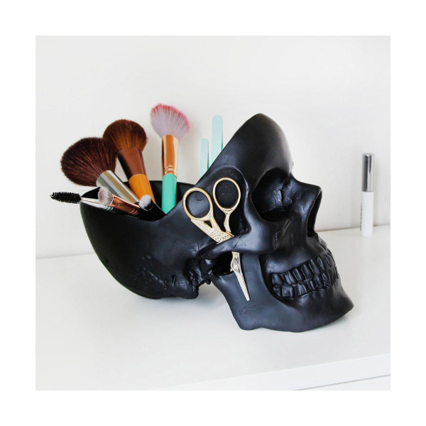 Организер за биро, Skull Tidy, црн