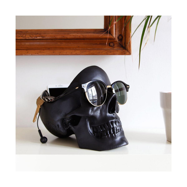 Организер за биро, Skull Tidy, црн