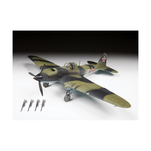 Макета, Soviet attack aircraft IL-2 Shturmovik, 283 парчиња, 1:48 